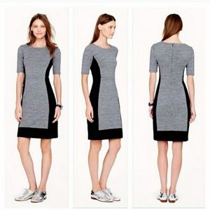 J. Crew Gray Black Colourblock Ponte Dress Size 2